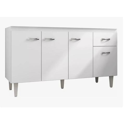 Balcão Para Pia De 1,50 Gabriela  BRANCO Sem Tampo - AJL