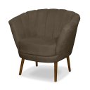 Ver imagem 2 de Poltrona Pétala Flor Decorativa Suede Marrom