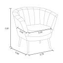 Ver imagem 3 de Poltrona Pétala Flor Decorativa Suede Marrom