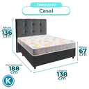 Ver imagem 3 de Kit Cabeceira + Cama Box + Colchão Casal D20 D20 Inducol