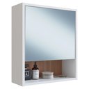 Ver imagem 2 de Armário Espelheira 1 Porta 42 Cm B85 Branco Montana Novam