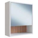 Ver imagem 1 de Armário Espelheira 1 Porta 42 Cm B85 Branco Montana Novam