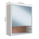 Ver imagem 5 de Armário Espelheira 1 Porta 42 Cm B85 Branco Montana Novam
