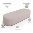 Ver imagem 7 de Kit 02 Puffs Decorativos Orgânicos para Living Quarto 195cm Doha W01 Linho Bege - Lyam Decor