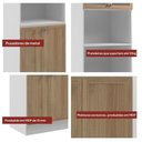 Ver imagem 4 de Paneleiro Berlim 2 Portas 5 Prateleiras MDP 70cm Café e Branco