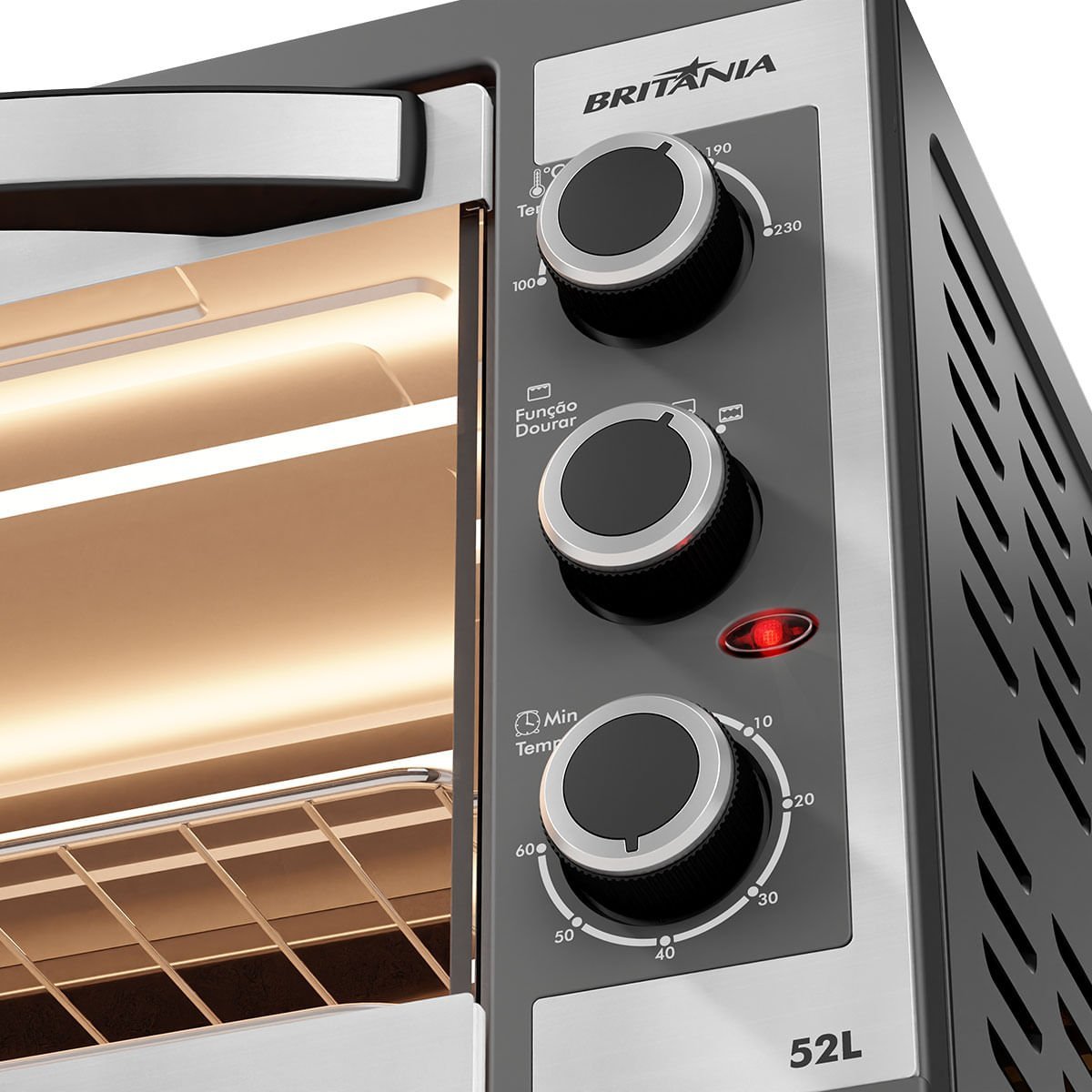 Forno Elétrico Britânia Bfe55p Dupla Resistência 52l 220v - 4