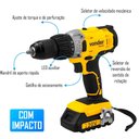 Ver imagem 3 de Parafusadeira Furadeira Impacto 20v - Vonder