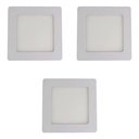 Ver imagem 1 de Kit 3 Painel LED Embutir 11,8cm 6W 6k Luz Branca Bivolt Branco Kian