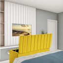 Ver imagem 3 de Calçadeira Baú Recamier Solteiro 100CM Carla Suede Amarelo - D A DECOR