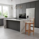 Ver imagem 1 de Kit 6 Banquetas Estofada em Linho Encosto Palhinha Bruna:mel com Linho Cru