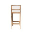 Ver imagem 6 de Kit 6 Banquetas Estofada em Linho Encosto Palhinha Bruna:mel com Linho Cru