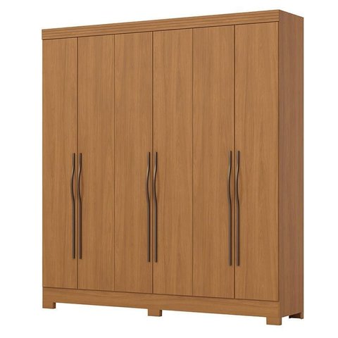 Guarda Roupa Casal 6 Portas e 2 Gavetas Leonard B368 Cinamomo - Henn - Briz