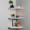 Ver imagem 1 de Kit 3 Prateleiras de Canto para Quarto Branco
