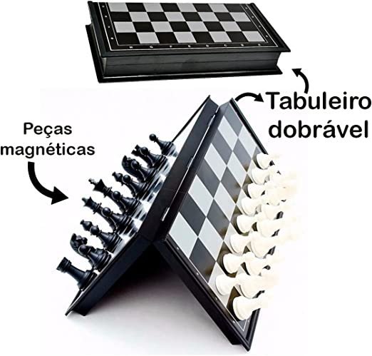 Tabuleiro de Xadrez Xadrez Tabuleiro De Xadrez Magnético Dobrável Em  Madeira Maciça Peças De Xadrez Magnéticas, Requintado Jogo De Xadrez De  Madeira Jogo De Xadrez Xadrez Internacional ( Size : 39*39c