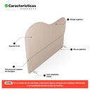 Ver imagem 3 de Cabeceira Orgânica Cama Box King Size Sea 195cm com Frame Bouclé Bege - Abmaza