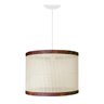 Lustre Modelo Ravena Moderno Rattan Detalhes Couro Sintético:branco - 2