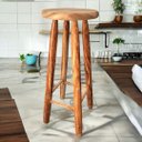 Ver imagem 3 de Banquinho Madeira Maciça 70cm Alt Banqueta Balcão Tamborete Banco Alto