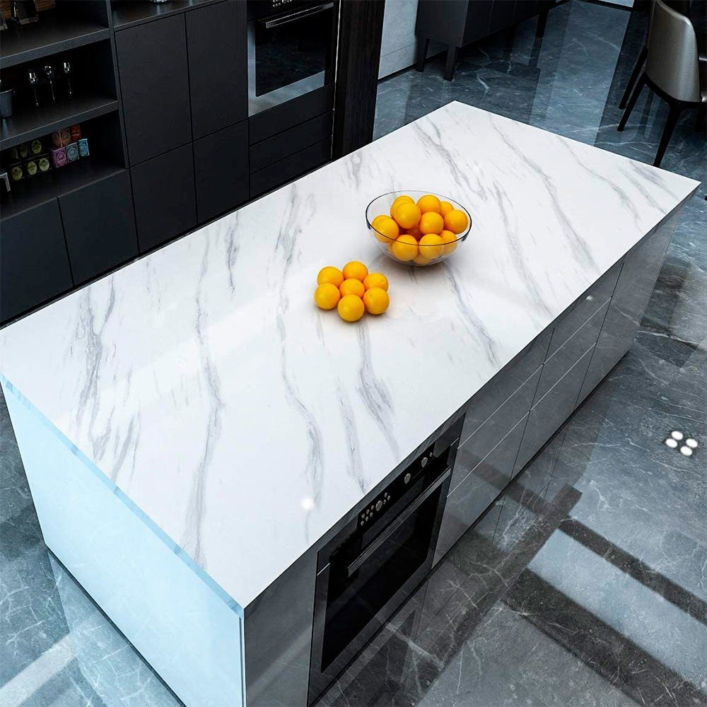 Papel de Parede Adesivo Cozinha Anti-oil Marmore Carrara 500x60cm - 2