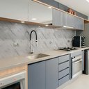 Ver imagem 3 de Papel de Parede Adesivo Cozinha Alta Temperatura Marmore Carrara 500x60cm