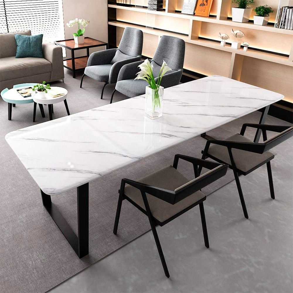 Papel de Parede Adesivo Cozinha Alta Temperatura Marmore Carrara 500x60cm - 6