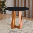 Ver imagem 2 de Mesa de Jantar Redonda 4 Lugares Multimóveis Cr50242 Cinamomo/preto