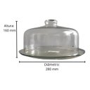 Ver imagem 2 de Boleira Vidro com Tampa Ravena Prato para Bolo 28cm Bolos Festas