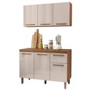 Ver imagem 1 de Armario de Cozinha Pop 120 Cm com 6 Portas e 1 Gaveta Freijo/baunilha/freijo
