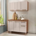 Ver imagem 2 de Armario de Cozinha Pop 120 Cm com 6 Portas e 1 Gaveta Freijo/baunilha/freijo