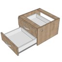 Ver imagem 5 de Gaveteiro Fixo 02 Gavetas para Mesas 40cmx41cmx26cm - Carvalho Treviso - Gaveteiro para Mesa, Gaveta