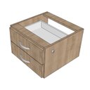 Ver imagem 4 de Gaveteiro Fixo 02 Gavetas para Mesas 40cmx41cmx26cm - Carvalho Treviso - Gaveteiro para Mesa, Gaveta