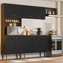 Ver imagem 1 de Armário de Cozinha Compacta 235cm Rustic/preto Gourmet Madesa 02