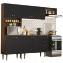 Ver imagem 3 de Armário de Cozinha Compacta 235cm Rustic/preto Gourmet Madesa 02