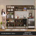 Ver imagem 6 de Armário de Cozinha Compacta 235cm Rustic/preto Gourmet Madesa 02
