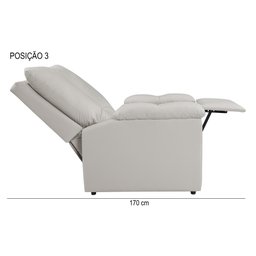 Poltrona Reclinável Lisboa Suede Estética Cílios Mamãe com Mocho/ Assento de Elevação - 11