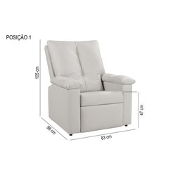 Poltrona Reclinável Lisboa Suede Estética Cílios Mamãe com Mocho/ Assento de Elevação - 10