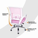 Ver imagem 5 de Cadeira de Escritório Begonia Tela Mesh Rosa