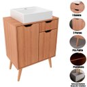 Ver imagem 2 de Gabinete para Banheiro 60 cm 2 Portas com Cuba Meire Amêndoa