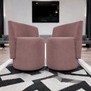 Ver imagem 2 de Kit 2 Poltronas Decorativa Organica para Sala Recepção Aura Luxo Boucle Premium