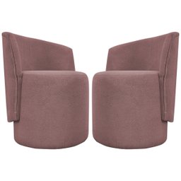 Kit 2 Poltronas Decorativa Organica para Sala Recepção Aura Luxo Boucle Premium - 1