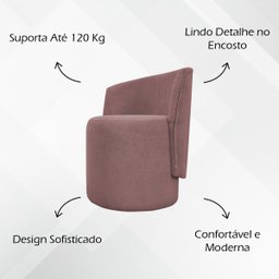 Kit 2 Poltronas Decorativa Organica para Sala Recepção Aura Luxo Boucle Premium - 3
