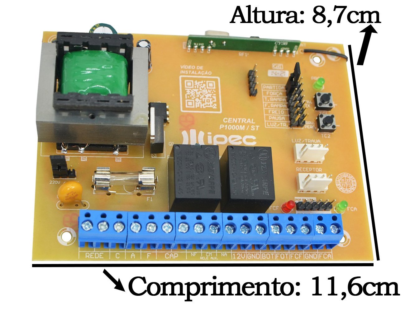 Placa Central Motor P1000 Compativel Mx30 MX Kx30fs NKX30FS Rossi + Temporizador para Trava A2047 - 2