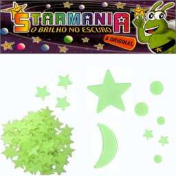 Kit estrelas brilha escuro Fluorescente Neon 108un Starmania - 1