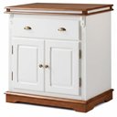 Ver imagem 1 de Balcão Manchester 2 Portas 1 Gaveta 89 X 90 X 45 Cm (a X L X P) - Cor Branco/imbuia Glazer