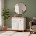 Ver imagem 2 de Balcão Manchester 2 Portas 1 Gaveta 89 X 90 X 45 Cm (a X L X P) - Cor Branco/imbuia Glazer
