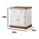 Ver imagem 4 de Balcão Manchester 2 Portas 1 Gaveta 89 X 90 X 45 Cm (a X L X P) - Cor Branco/imbuia Glazer