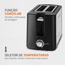 Ver imagem 2 de Torradeira Elétrica Mondial Smart Toast com Desligamento Automático 800w Preto/inox 127v - T-13