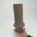 Ver imagem 6 de Vaso Decorativo Enfeite Casa Redondo Home&co Cerâmica 30x11x11cm Cinza