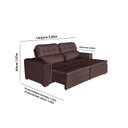 Ver imagem 2 de Sofá Império 4 Lugares 2,20cm Retrátil e Reclinável - de Casa Décor e Estofados.