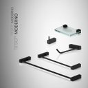 Ver imagem 3 de Kit Acessórios para Banheiro Troia 5 Peças Suporte Preto 2080tr