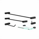 Ver imagem 1 de Kit Acessórios para Banheiro Troia 5 Peças Suporte Preto 2080tr